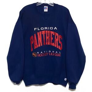 VTG Florida Panthers Russel Athletic NHL Pullover Sweatshirt Mens L Sporty USA